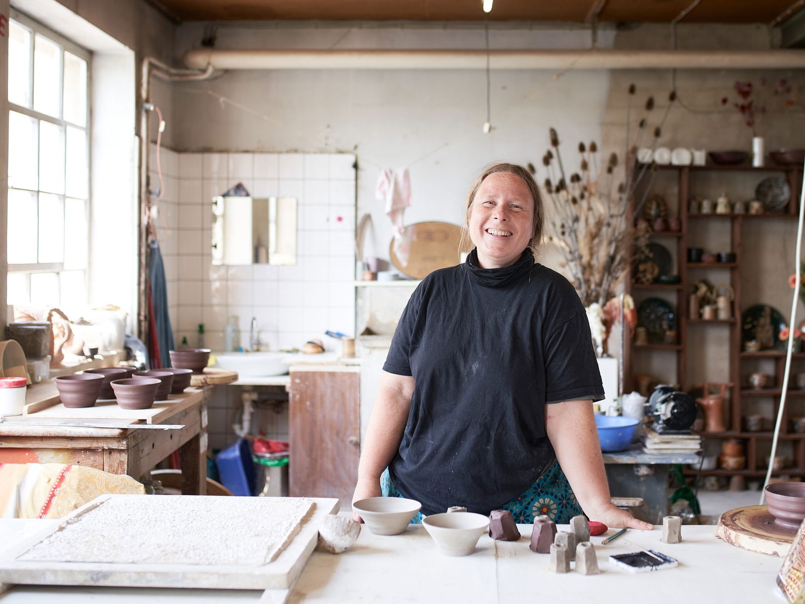 Grit Uhlemann in Ihrer Werkstattt