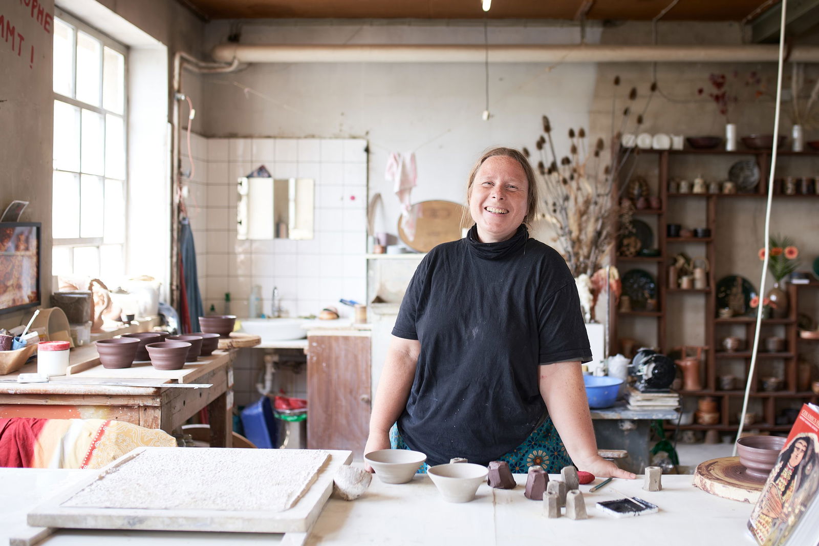 Grit Uhlemann in Ihrer Werkstattt