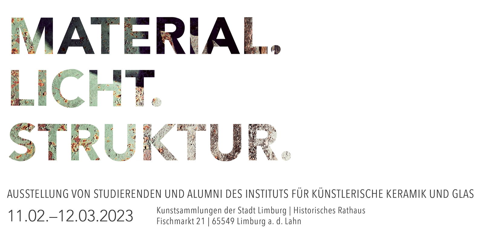 Einladung Material Licht Struktur