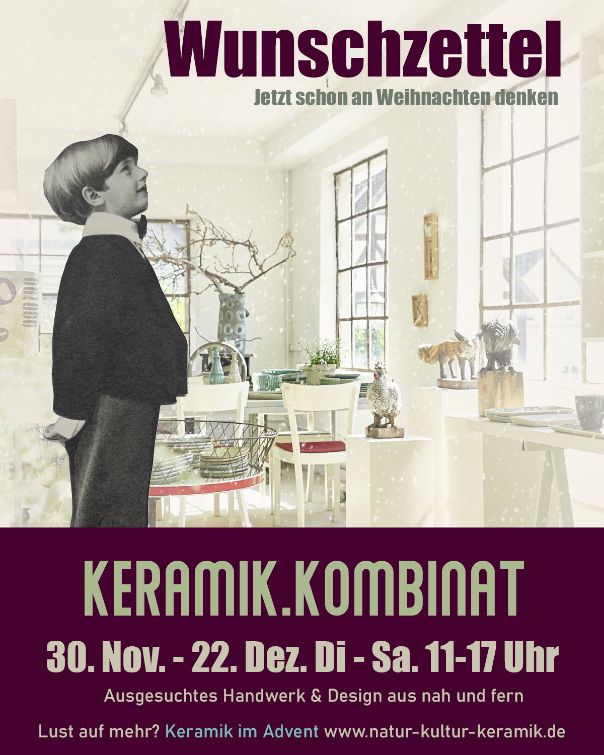 Wunschzettel, Weihnachtsausstellung im Keramik.Kombinat