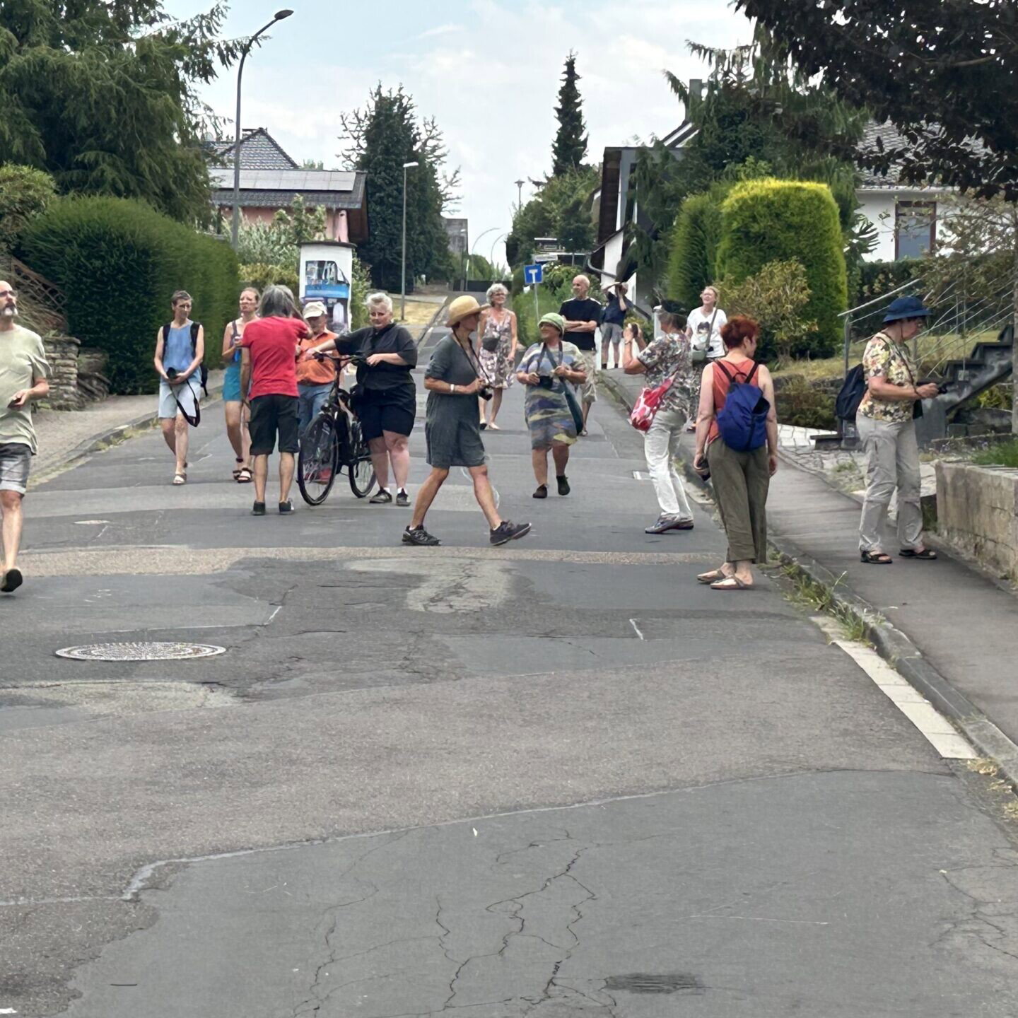 Die Gruppe der Spaziergangforschenden im St. Georg-Weg, August 2026.