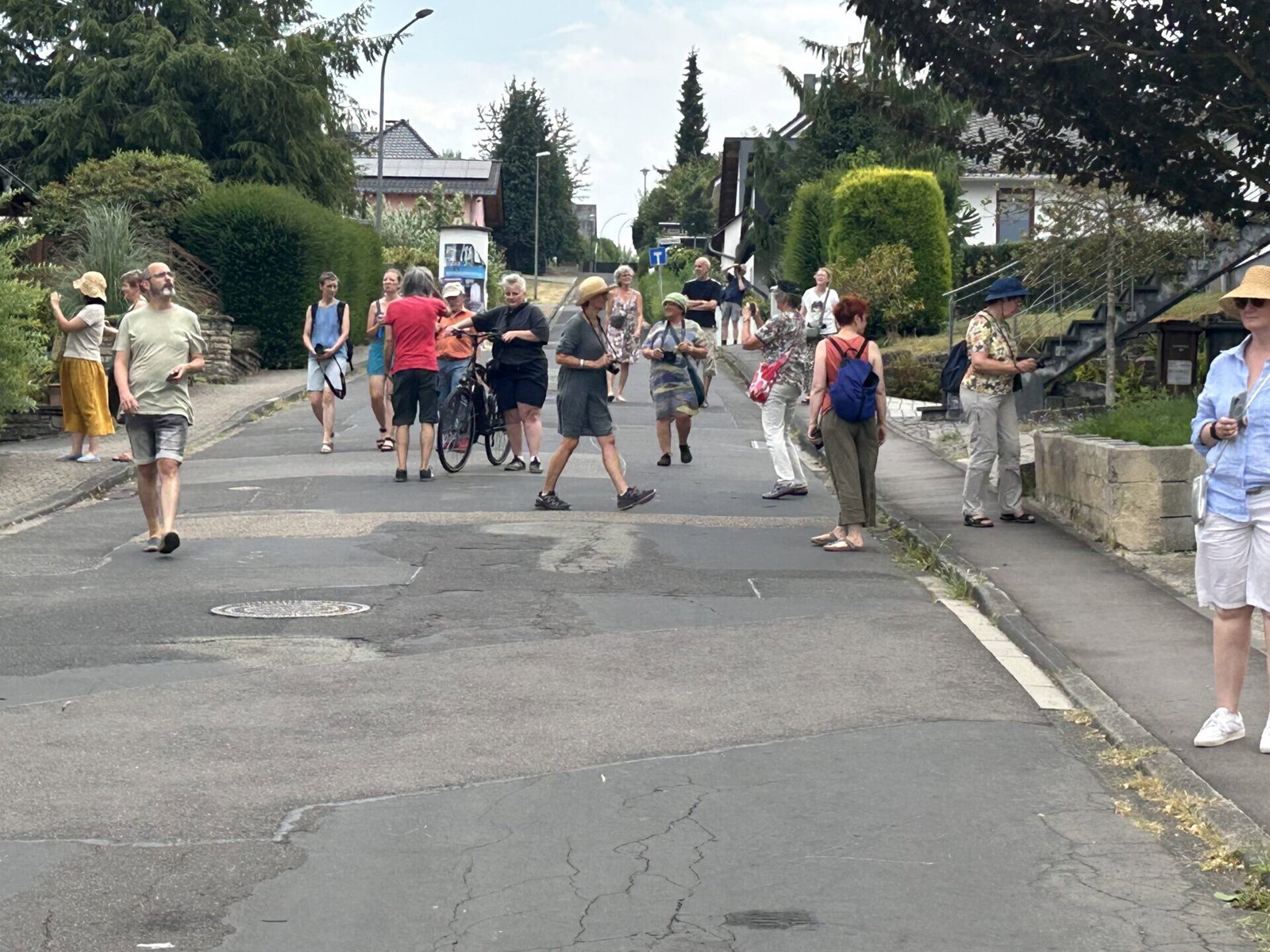Die Gruppe der Spaziergangforschenden im St. Georg-Weg, August 2026.